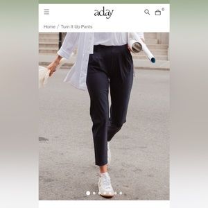 Aday turn it up pants, size XL (16), Navy